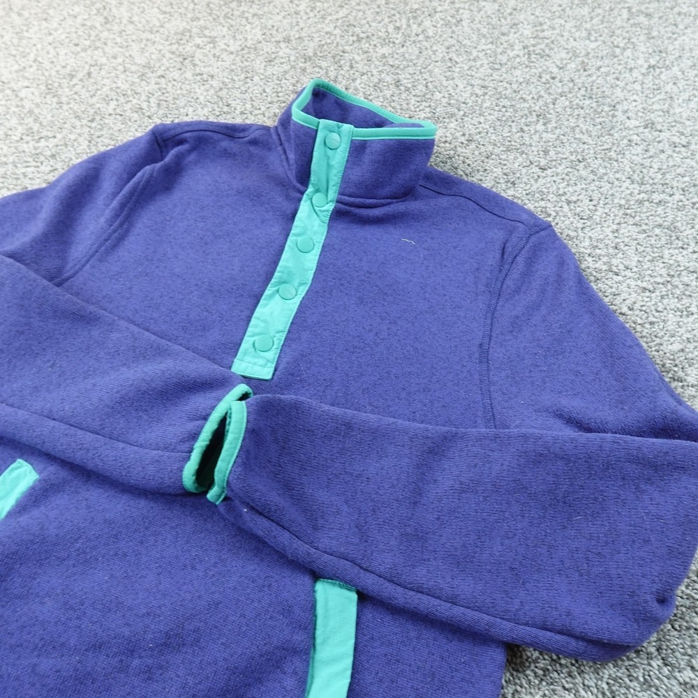 Chubbies Jacket Mens M Blue Fleece Snap Pullover Windbreaker Coat Outdoor Casual